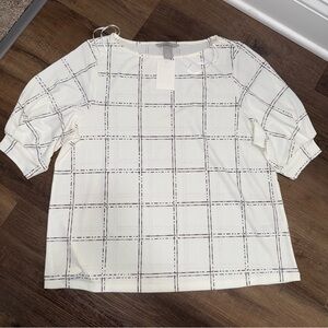 NWT H&M Women’s Black & White Blouse